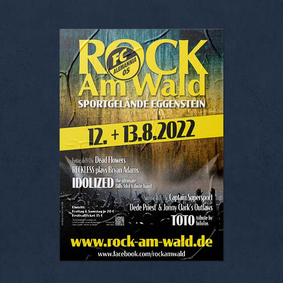Plakat für das Festival Rock am Wald